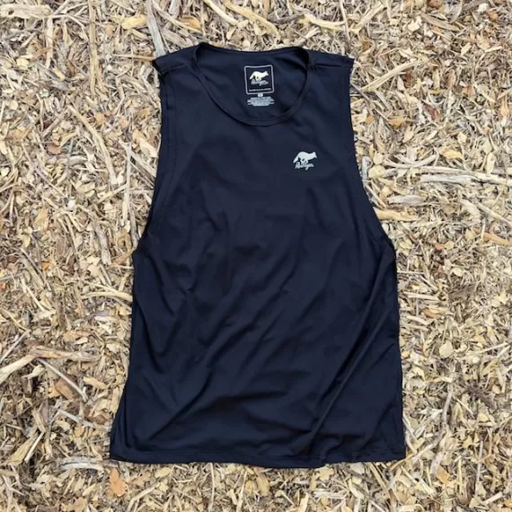 Runyon Women's Unisex Black Muscle Workout Fitness Tank - Made In USA