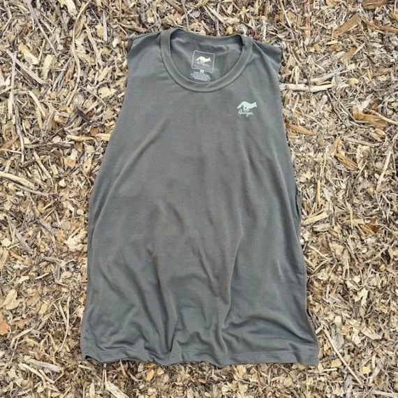 Runyon Women's Sierra Sage Olive Green Muscle Workout Tank Made In USA