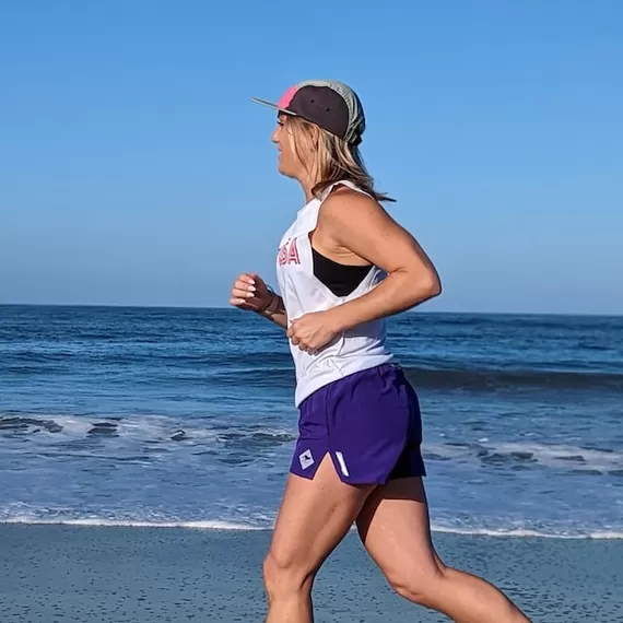 Runyon Unisex 3" Purple Performance Running Short Made In USA | Runyon Canyon Apparel