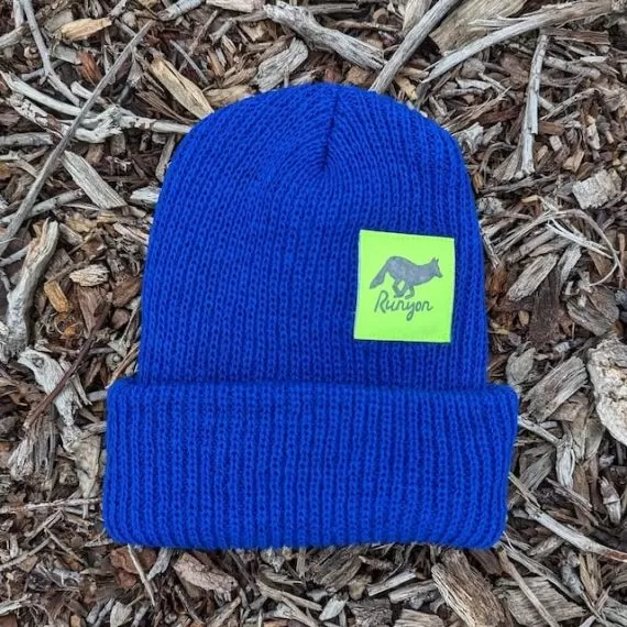Runyon Royal Neon Reflective Knit Beanie Made In USA | Runyon Canyon Apparel