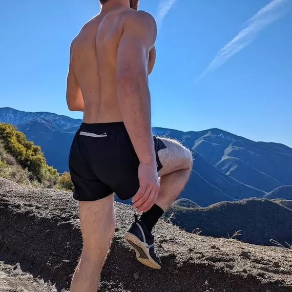 Runyon Men's Black 3" Running Workout Short American Made In USA