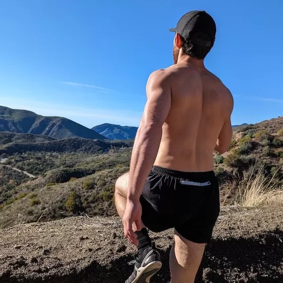 Runyon Men's Black 3" Running Workout Short American Made In USA