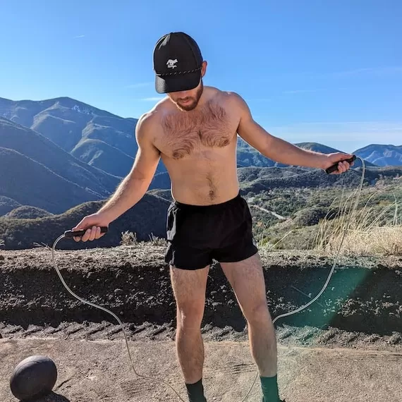 Runyon Men's Black 3" Running Workout Short American Made In USA