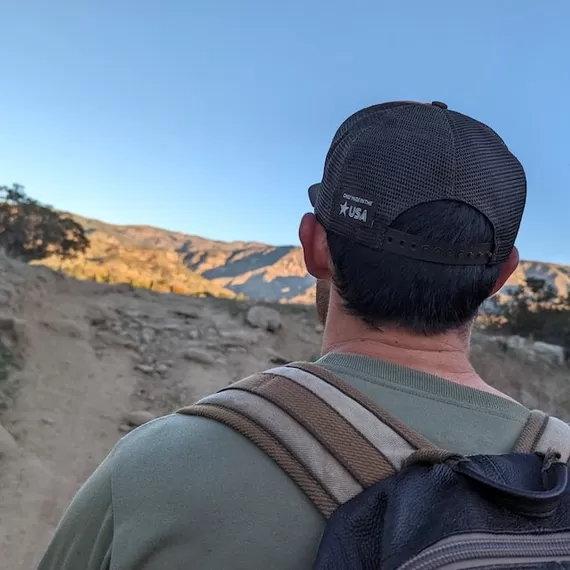 Runyon Burnt Woods Gold Reflective Trucker Hat (10th Anniversary Edition) American Made In USA