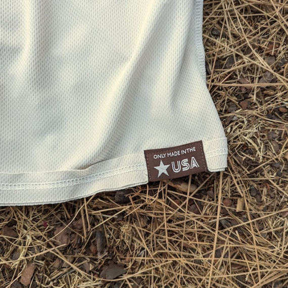 Runyon Unisex Khaki Sand Tech Trail Tank - Muscle Workout Tank Top, Made In USA | Runyon Canyon Apparel