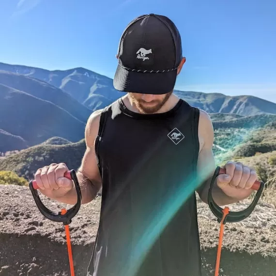 Runyon Men's Unisex Black Tech Trail Tank - Muscle Workout Tank Top, Made In USA | Runyon Canyon Apparel