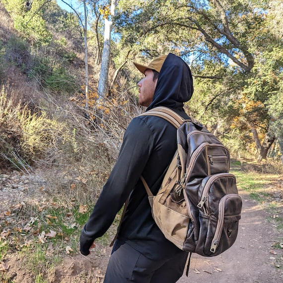 Runyon Mens Black Zip Hoodie American Made In USA