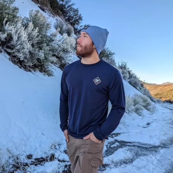 Runyon CozyTech Navy Long Sleeve Performance Camp Shirt