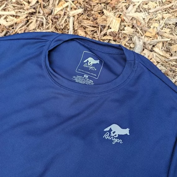 Runyon Men's Navy Blue Long Sleeve Technical Trail Shirt Made In USA