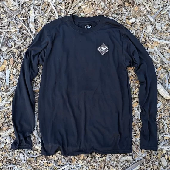 Runyon CozyTech Black Long Sleeve Performance Camp Shirts - American Made In USA Outdoor Fitness Runyon Canyon Apparel