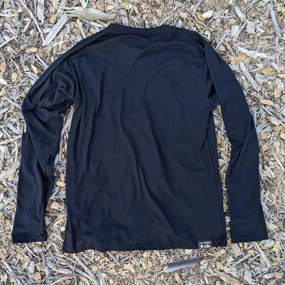Runyon CozyTech Black Long Sleeve Performance Camp Shirts - American Made In USA Outdoor Fitness Runyon Canyon Apparel