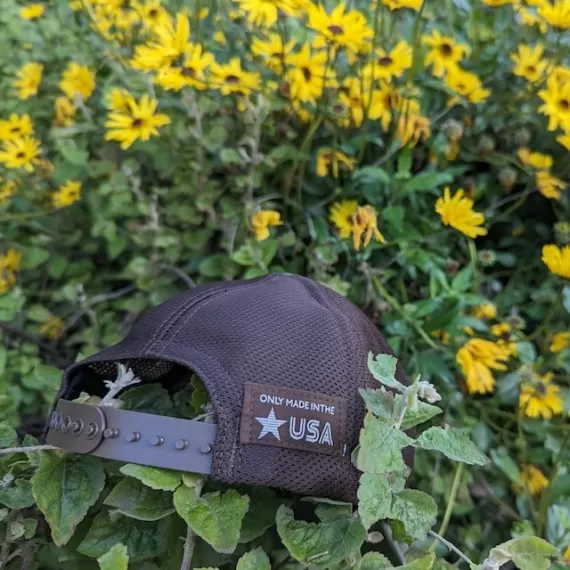 Runyon Olive Green Dark Brown American Made In The USA Trucker Hat