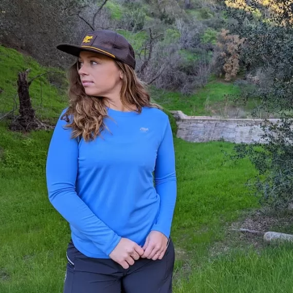 Runyon American Made In USA Blue Sky Long Tech Trail Performance Shirt