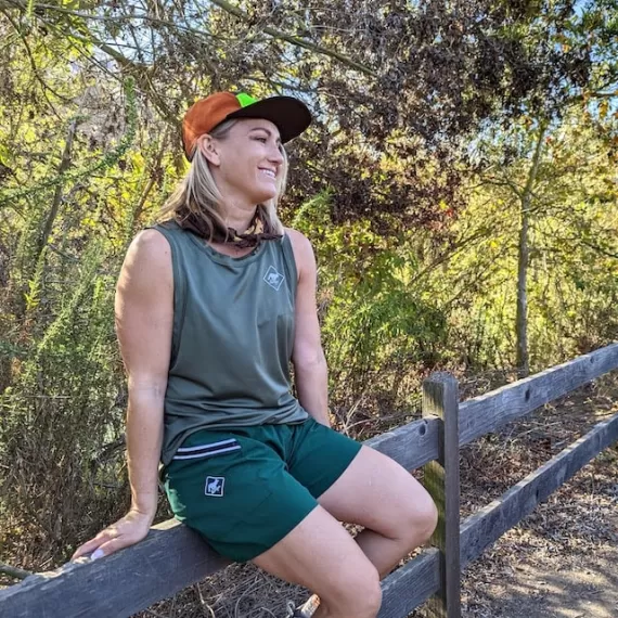 Runyon Unisex Olive Green Tech Trail Tank - Muscle Workout Tank Top, Made In USA | Runyon Canyon Apparel