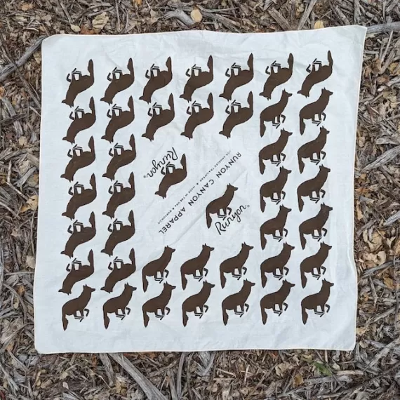 Runyon Canyon Apparel Vintage Cocoa Signature Bandana Made In The USA