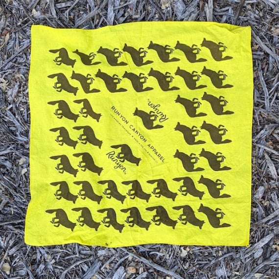 Runyon Bright Yellow American Made In USA Bandana