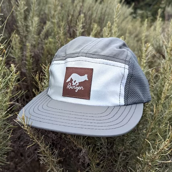 Runyon Charcoal Grey Rad Reflective Camp Hat - Running, Hiking, Fitness Outdoors American Made In USA