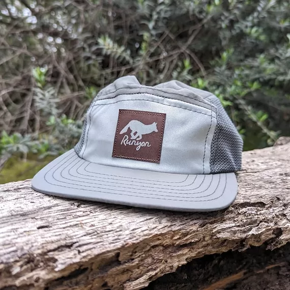 Runyon Charcoal Grey Rad Reflective Camp Hat - Running, Hiking, Fitness Outdoors American Made In USA