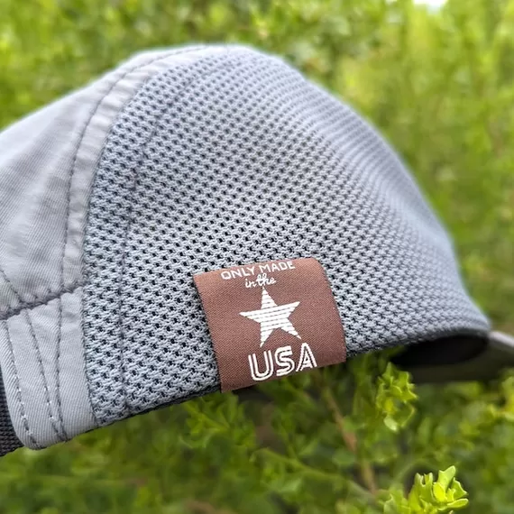 Runyon Charcoal Grey Rad Reflective Camp Hat - Running, Hiking, Fitness Outdoors American Made In USA