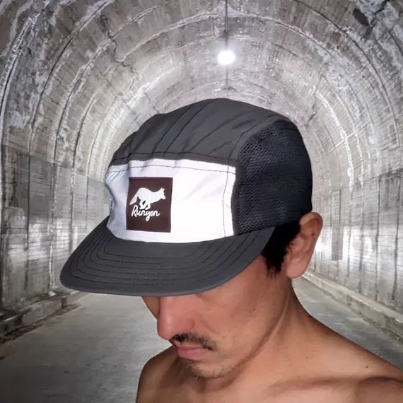 Runyon Charcoal Grey Rad Reflective Camp Hat - Running, Hiking, Fitness Outdoors American Made In USA
