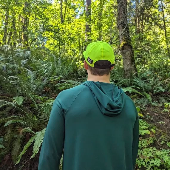Runyon Neon Yellow Hi Visibility Fluorescent Green Reflective Performance Trail Cap American Made In USA Running Performance Running Hat Hiking Outdoors Fitness Headwear