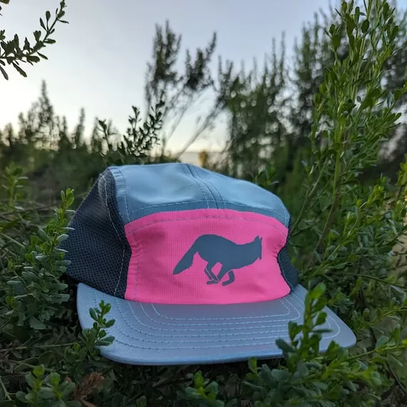 Runyon Neon Hot Pink Rad AF Reflective Camp Hat Trail Running Hiking Safety Hi-Vis Cap Made In USA