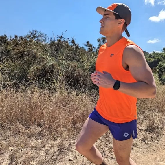 Runyon Neon Orange Rad AF Reflective Camp Hat Hi-Vis Safety Trail Running Hiking Cap