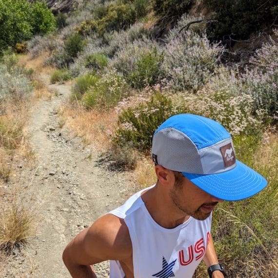 Runyon Men's White Star USA Muscle Tank great for Running, Hiking, Gym, Workout, Outdoors & Fitness -  Made In USA