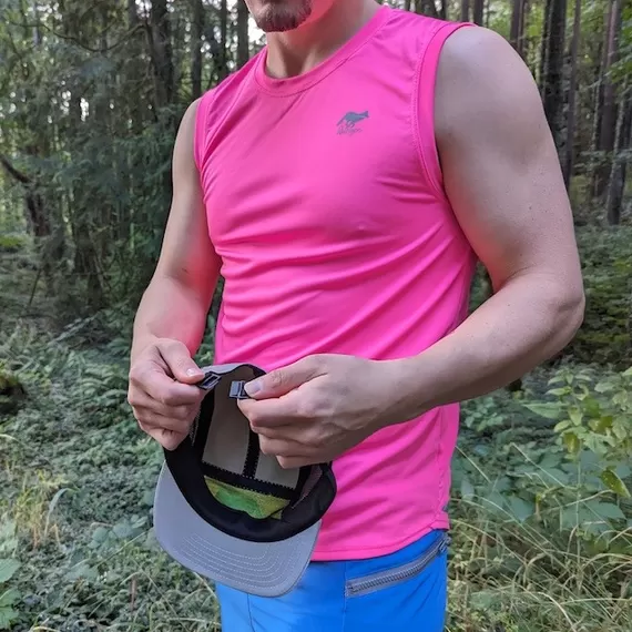 Runyon Men's Hot Pink Sleeveless Muscle Tee Performance Workout Tank Top American Made In USA