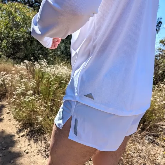 Runyon Unisex 3" White Performance Running Short Made In USA | Runyon Canyon Apparel