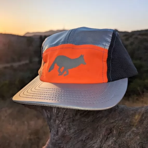 Runyon Neon Orange Rad AF Reflective Camp Hat Hi-Vis Safety Trail Running Hiking Cap