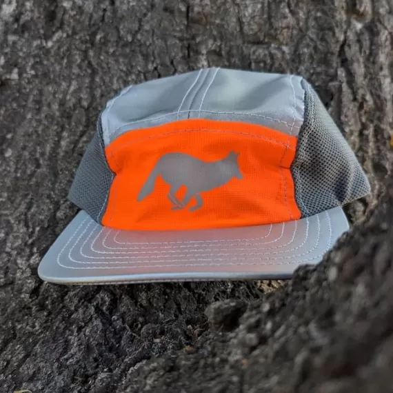 Runyon Neon Orange Rad AF Reflective Camp Hat Hi-Vis Safety Trail Running Hiking Cap