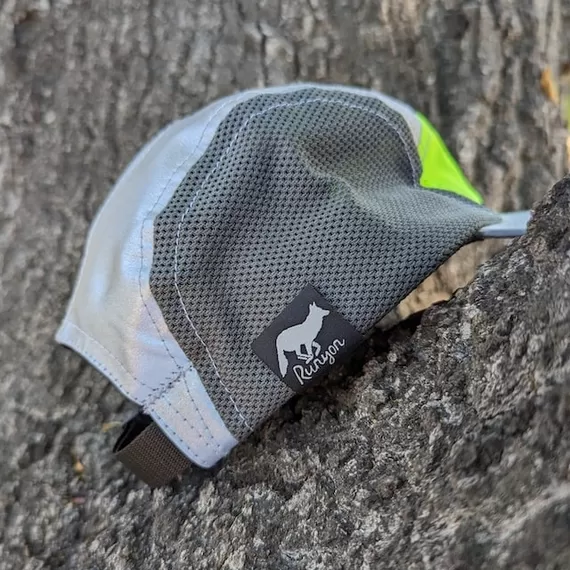 Runyon Neon Safety Fluorescent Yellow Hi-Vis Reflective Camp Hat Trail Running Hiking Cap American Made In USA