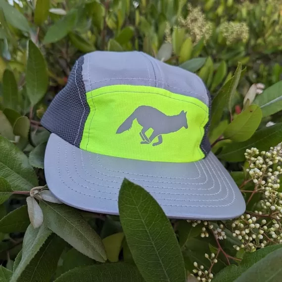 Runyon Neon Safety Fluorescent Yellow Hi-Vis Reflective Camp Hat Trail Running Hiking Cap American Made In USA