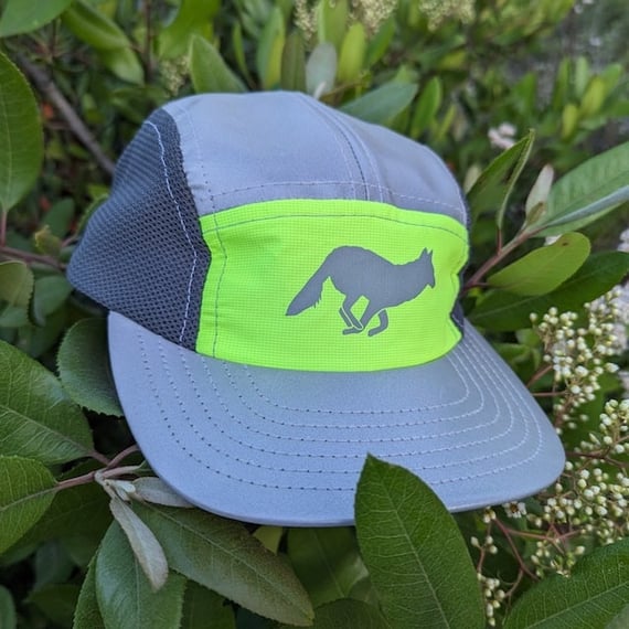 Runyon Neon Safety Fluorescent Yellow Hi-Vis Reflective Camp Hat Trail Running Hiking Cap American Made In USA Runyon Neon Safety Fluorescent Yellow Hi-Vis Reflective Camp Hat Trail Running Hiking Cap American Made In USA