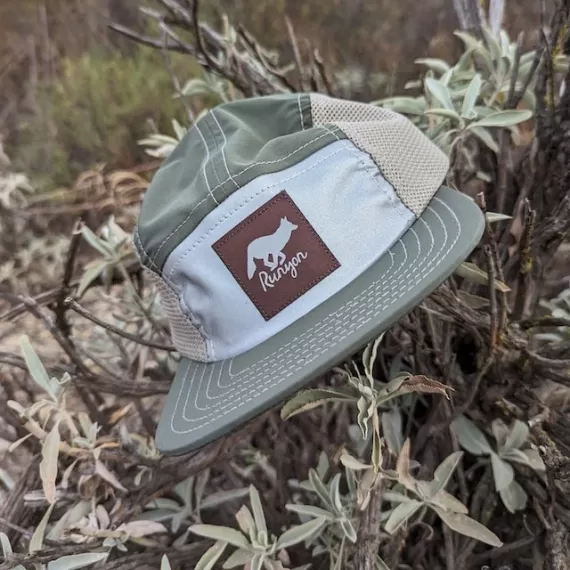 Runyon Sage Green Rad Reflective Camp Hat American Made In USA Performance Cap Trail Running Hiking Fitness Outdoors