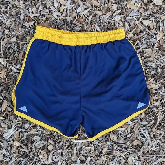 Runyon Navy Gold 4" Ranger Retro Running Short American Made In USA Track Workout Gym Yoga Fitness Short American Made In USA