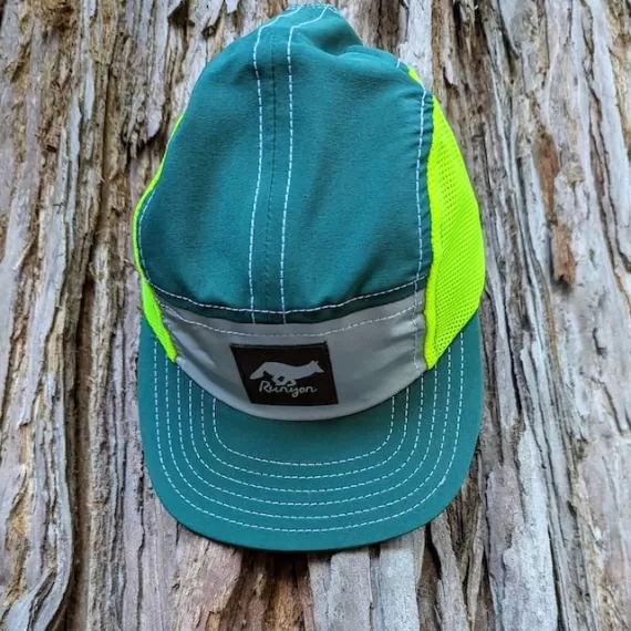 Runyon Forest Neon Reflective Camp Hat American Made In USA Trail Running Hiking Workout Performance Cap