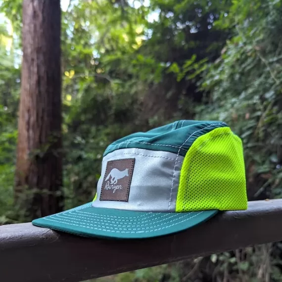 Runyon Forest Neon Reflective Camp Hat American Made In USA Trail Running Hiking Workout Performance Cap