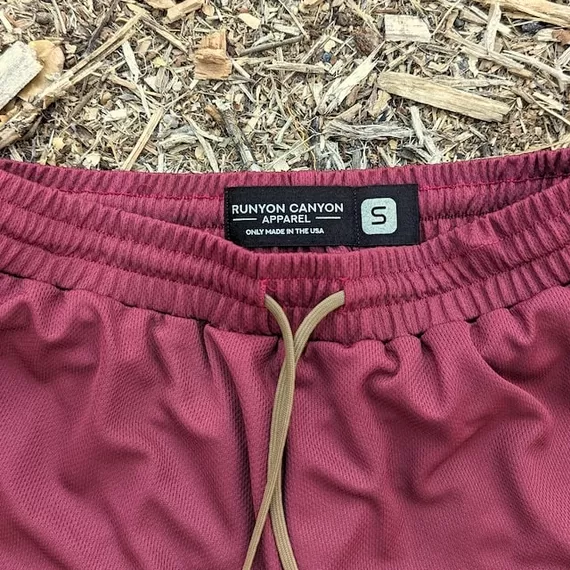 Runyon Maroon Running Short - Retro Ranger 4" Inch Workout Short American Made In USA