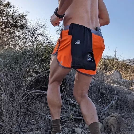 Runyon Hi-Vis Neon Safety Fluorescent Orange 4" Ranger Retro Running Short American Made In USA Track Workout Gym Yoga Fitness Short American Made In USA