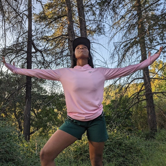 Runyon Women's Unisex Cool Pink Sun Hoodie Shirt Long Sleeve Thumbholes Sun Protection Quick Dry American Made In USA