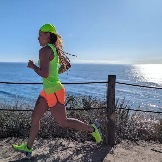 Women's Unisex Neon Yellow Fluorescent Fitness Workout Tank Top Made In USAWomen's Unisex Neon Yellow Fluorescent Fitness Workout Tank Top Made In USA