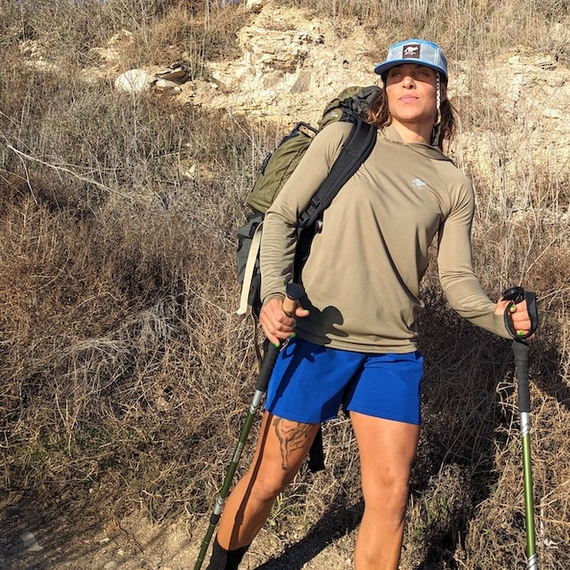 Runyon Women's Unisex Coyote Tan Sun Hoodie Shirt Long Sleeve Thumbholes Sun Protection Quick Dry American Made In USA