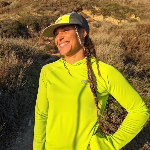 Runyon Women's Unisex Neon Lime Green High Visibility Sun Hoodie Shirt Long Sleeve Thumbholes Sun Protection Quick Dry American Made In USA