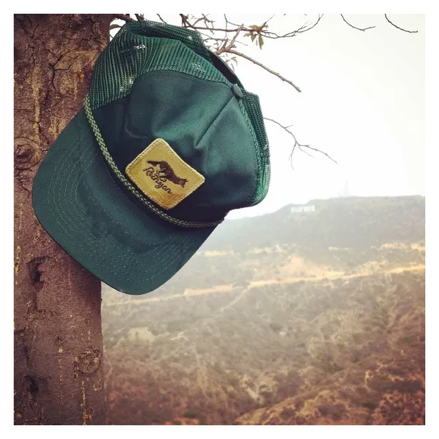 Runyon Canyon Apparel Green Forester Vintage Trucker Made In USA