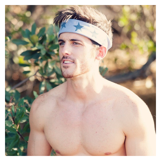 Runyon Canyon Apparel Denim Striped Star Bandana Made In USA