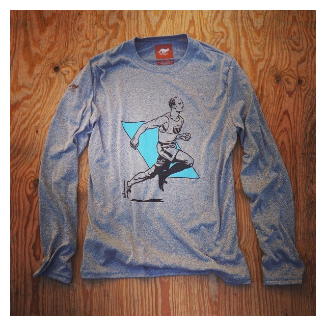 Runyon Canyon Apparel Men's 1932 Vintage OIympic Running Man Performance Shirt Made In USA