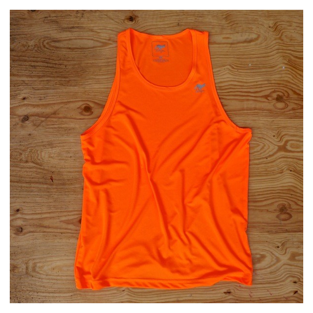 Runyon Canyon Apparel Mens Neon Orange Yoga Tank (Made In The USA)