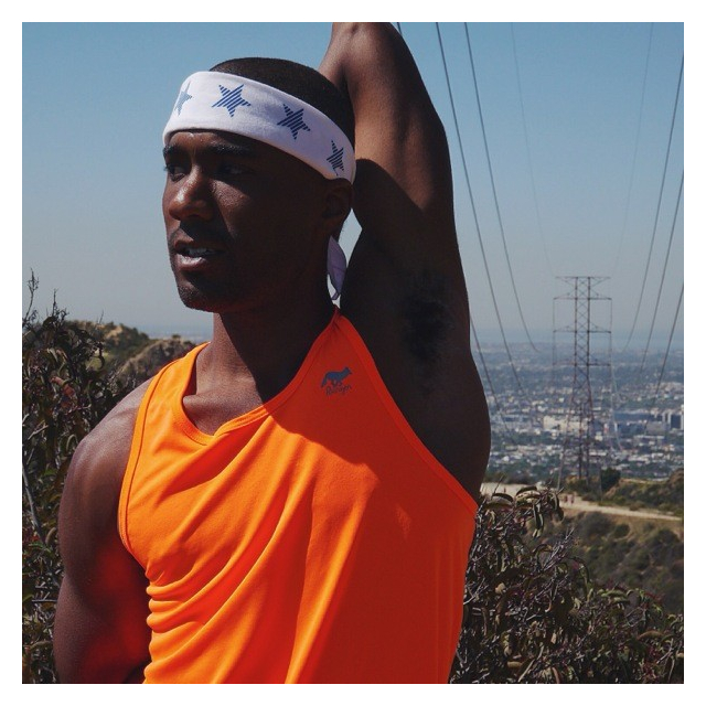 Runyon Canyon Apparel Mens Neon Orange Yoga Tank Running Singlet Made In USA